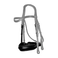 Muserola Larga Fecho Pull Back Mat New English Collection by Dy'on Preto Muserola Larga Fecho Pull Back Mat New English Collection by Dy'on Preto