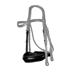 Muserola Larga Fecho Pull Back Mat New English Collection by Dy'on Preto