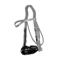 Muserola Larga Fecho Pull Back Envernizada New English Collection by Dy'on Preto Muserola Larga Fecho Pull Back Envernizada New English Collection by Dy'on Preto