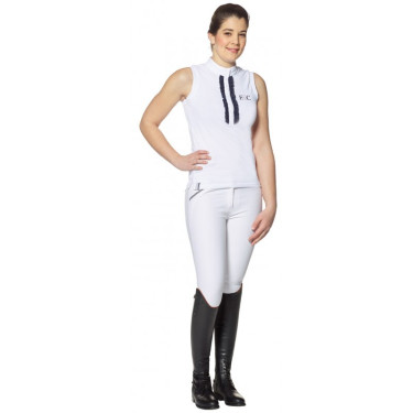 Polo Flags & Cup Cacimba sans manches Marine / blanc