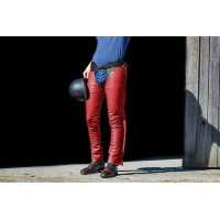 Long Chaps de Couro Dy'on Vermelho Long Chaps de Couro Dy'on Vermelho