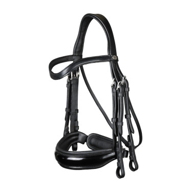 Bridão Muserola Larga Envernizada Working By Dy'on Preto