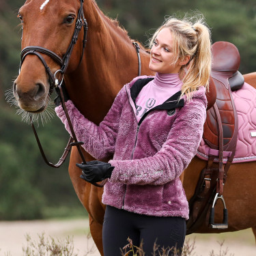 Casaco polar Imperial Riding Cosy Floração rosa Casaco polar Imperial Riding Cosy Floração rosa