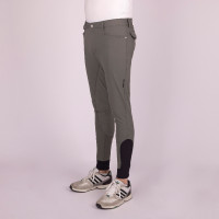 Calça de equitação Euro-Star Camillo FullGrip homem Cinza rolete Cinzento