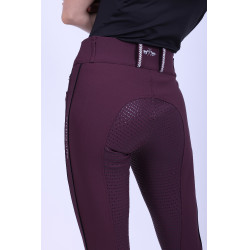 Legging de equitação HV Polo Isabell FullGrip Baía negra Bord&amp;amp;amp;amp;amp;ocirc;
