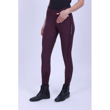 Legging de equitação HV Polo Isabell FullGrip Baía negra Bord&amp;amp;amp;amp;amp;ocirc;