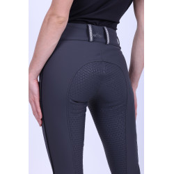 Legging de equitação HV Polo Isabell FullGrip Cinza final Cinzento
