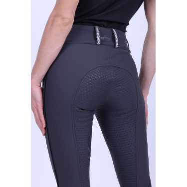 Legging de equitação HV Polo Isabell FullGrip Cinza final Cinzento