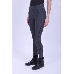 Legging de equitação HV Polo Isabell FullGrip Cinza final Cinzento