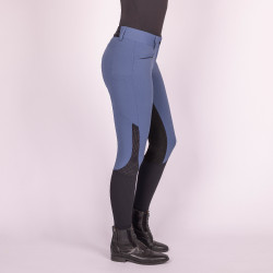 Calça de equitação Euro-star Airflow Full Marinho Azul-marinho