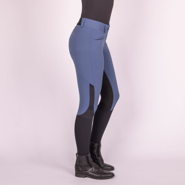 Calça de equitação Euro-star Airflow Full Marinho Azul-marinho