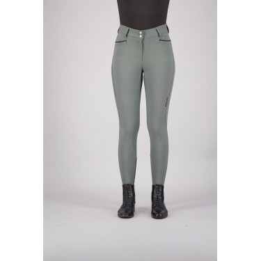 Calça de equitação Euro-star Arielle Cool FullGrip Cinza rolete Cinzento