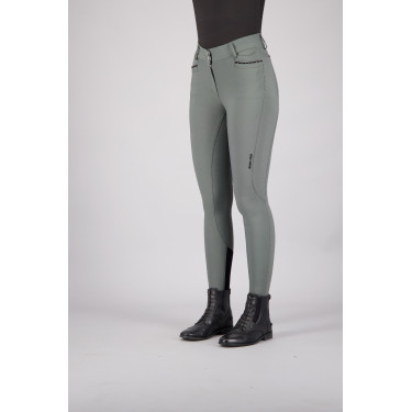 Calça de equitação Euro-star Arielle Cool FullGrip Cinza rolete Cinzento