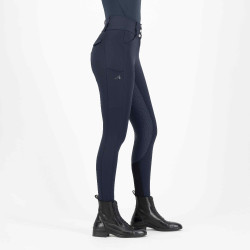 Calça de equitação Euro-star Aurelia Full Grip Noite Azul-marinho