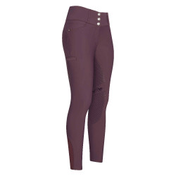 Calça de equitação HV Polo Elena FullGrip Baía negra Bordô Calça de equitação HV Polo Elena FullGrip Baía negra Bordô