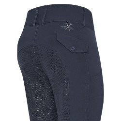 Calça de equitação HV Polo Nadine FullGrip Marinho Azul-marinho
