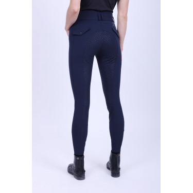 Calça de equitação HV Polo Nadine FullGrip Marinho Azul-marinho