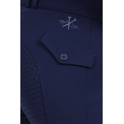 Calça de equitação HV Polo Nadine FullGrip Marinho Azul-marinho