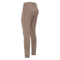 Calça de equitação HV Polo Nadine FullGrip Taupe Escuro Castanho