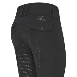 Calça de equitação HV Polo Nadine FullGrip Preto Calça de equitação HV Polo Nadine FullGrip Preto