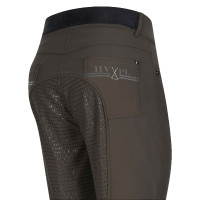 Calça de equitação HV Polo Nicky FullGrip Cinza final Cinzento