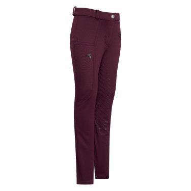 KIDS Calça de equitação Easy Rider Joy Winter FullGrip Rosa negra Bordô KIDS Calça de equitação Easy Rider Joy Winter FullGrip Rosa negra Bordô