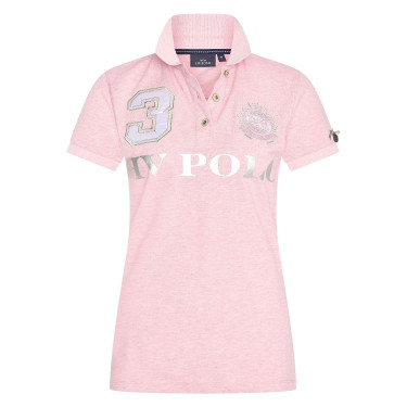 Camiseta polo Favouritas EQ HV Polo Mistura rosa poderosa