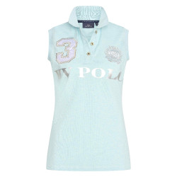 Camiseta polo sem mangas Favouritas HV Polo Tiffany misturado Azul