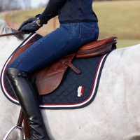 Calça Kingsland KLkayce com grip no joelho imitação jeans feminina Jeans escuro Azul-marinho