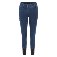 Calça Kingsland KLkayce com grip no joelho imitação jeans feminina Jeans escuro Azul-marinho