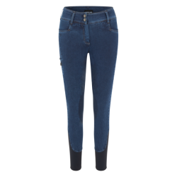 Calça Kingsland KLkayce com grip no joelho imitação jeans feminina Jeans escuro Azul-marinho Calça Kingsland KLkayce com grip no joelho imitação jeans feminina Jeans escuro Azul-marinho