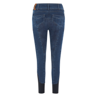Calça Kingsland KLkayce com grip no joelho imitação jeans feminina Jeans escuro Azul-marinho