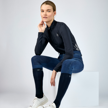 Calça Kingsland KLkayce com grip no joelho imitação jeans feminina Calça Kingsland KLkayce com grip no joelho imitação jeans feminina