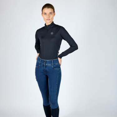 Calça Kingsland KLkayce com grip no joelho imitação jeans feminina Calça Kingsland KLkayce com grip no joelho imitação jeans feminina