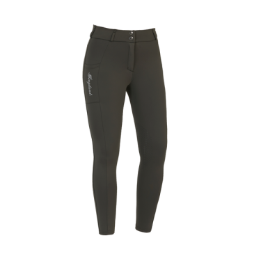 Calça de equitação Kingsland KLkornelia feminina com bolso para telefone bordado Calça de equitação Kingsland KLkornelia feminina com bolso para telefone bordado