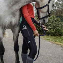 Legging d’équitation Kingsland KLGerrica à fond intégral femme Marine