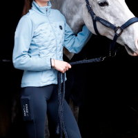 Legging de equitação Kingsland KLkiara com grip no joelho feminino Marinho Azul-marinho