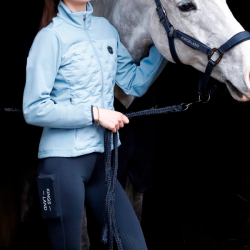 Legging de equitação Kingsland KLkiara com grip no joelho feminino Marinho Azul-marinho