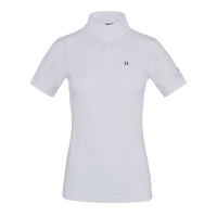 Camisa de competição Kingsland Classic de mangas curtas com gola alta feminina Branco