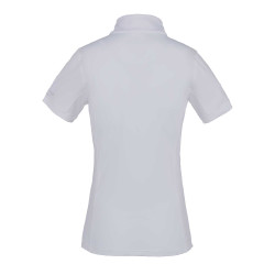 Camisa de competição Kingsland Classic de mangas curtas com gola alta feminina Branco