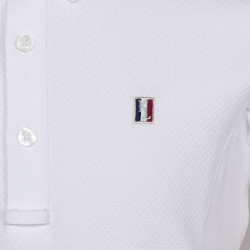 Camisa de competição Kingsland Classic de mangas curtas Júnior Meninos Branco