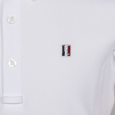 Camisa de competição Kingsland Classic de mangas curtas Júnior Meninos Branco