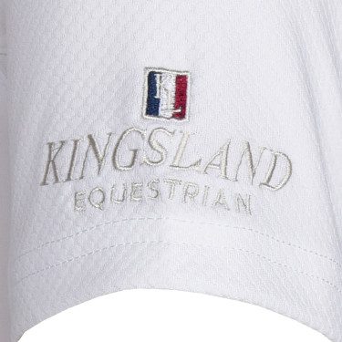 Camisa de competição Kingsland Classic de mangas curtas Júnior Meninos Branco