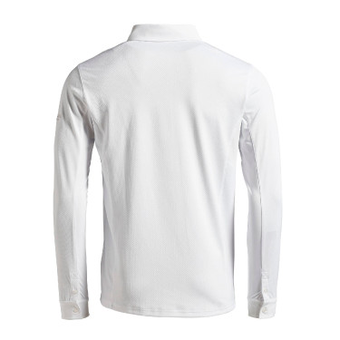 Camisa de concurso Kingsland Classic de mangas compridas para homem Branco Camisa de concurso Kingsland Classic de mangas compridas para homem Branco