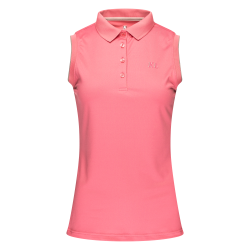 Polo Kingsland sem mangas em malha piqué feminino