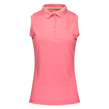 Polo Kingsland sem mangas em malha piqué feminino