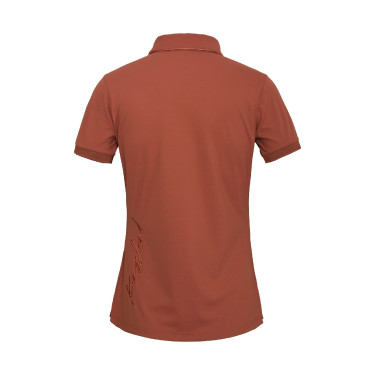 Camiseta polo Kingsland feminina Castanho mogno