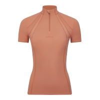 Camiseta térmica de malha com mangas curtas LeMieux Mia Damásco Laranja Camiseta térmica de malha com mangas curtas LeMieux Mia Damásco Laranja