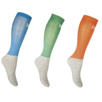 Meias HKM Microcotton Colour em pack de 3 Azul / verde / laranja Meias HKM Microcotton Colour em pack de 3 Azul / verde / laranja