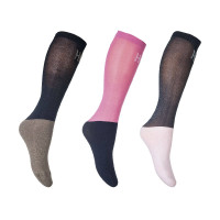 Meias HKM Microcotton Colour em pack de 3 Rosa / marinho / cinza